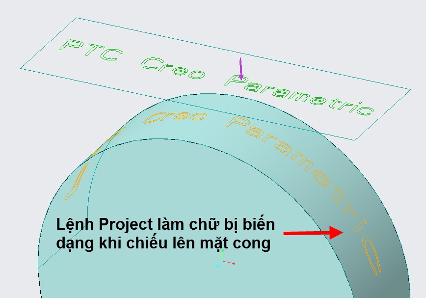 lệnh project trong creo