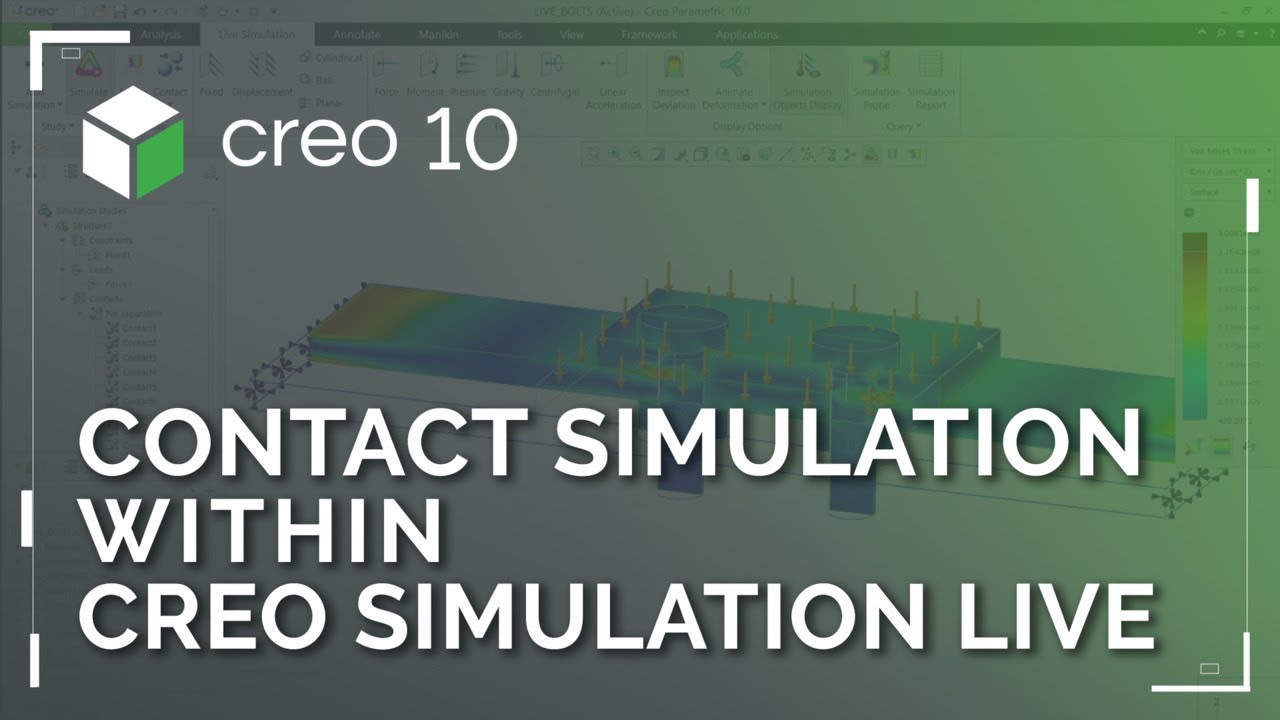Mô phỏng tiếp xúc trong Creo Simulation Live | Creo 10