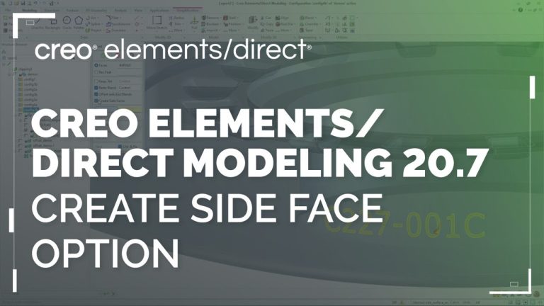 Create Side Face Option Creo Elements Direct 20 7