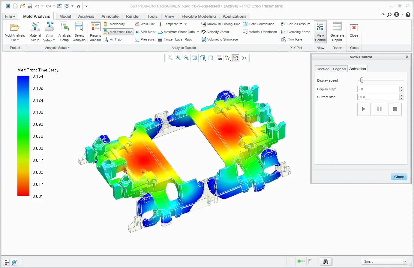 Phân tích ép phun bằng Creo Mold Analysis